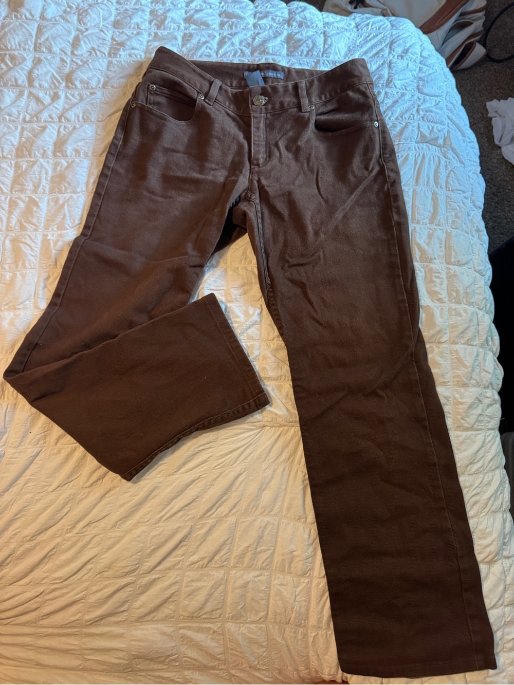 Liz Claiborne Women's Straight Leg Jeans in Brown